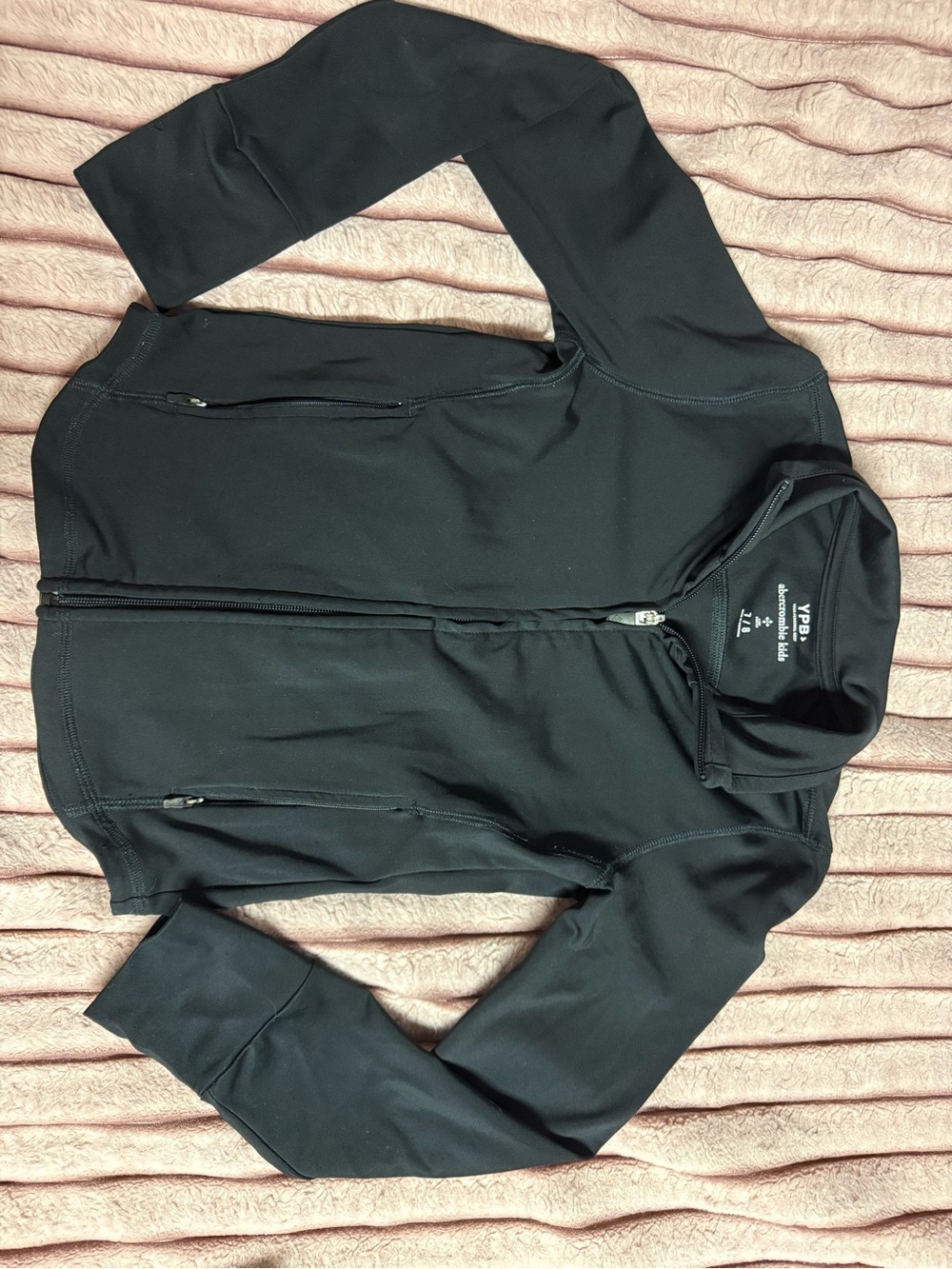 Girls Abercrombie YPB Black Full-Zip sweater